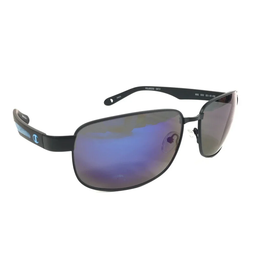 Champion Eyeglasses Frames NRG C03 Matte Black with Blue Polarized Lenses